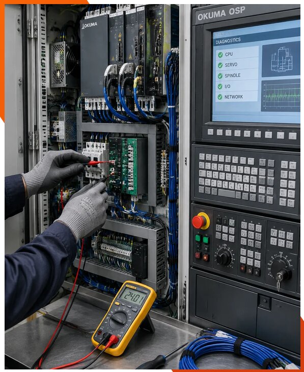 Ремонт систем ЧПУ Okuma OSP в Боровичах